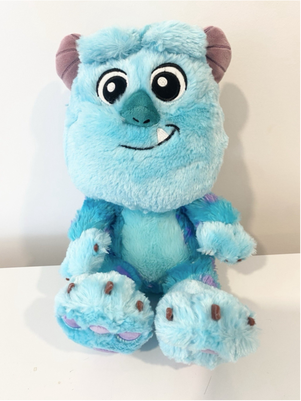 Disney Store Pixar Monsters Inc Sulley Big Feet Plush 13" Blue Stuffed Animal